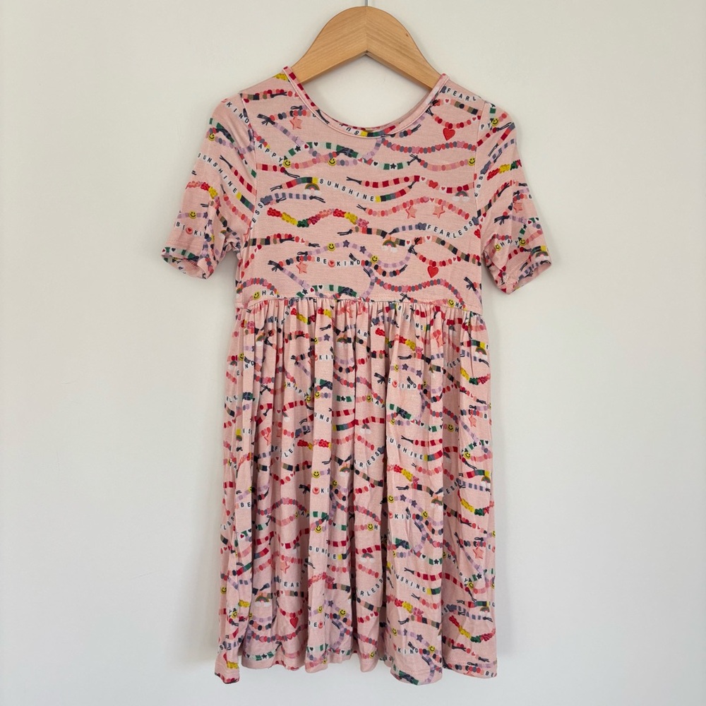 Pink Chicken Pink Bamboo Swing Dress Friendship Bracelets 4y